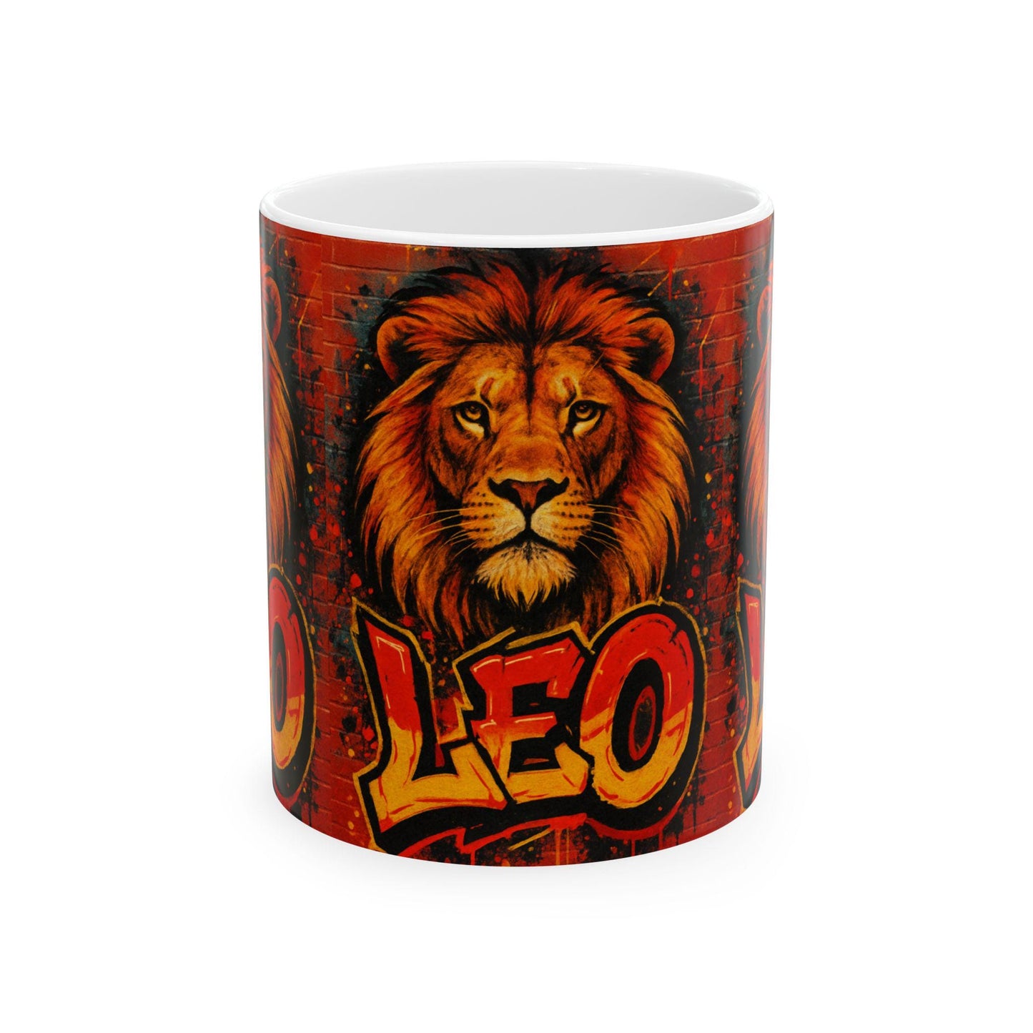 Bold Leo Zodiac Ceramic Mug: Astrology Coffee Cup