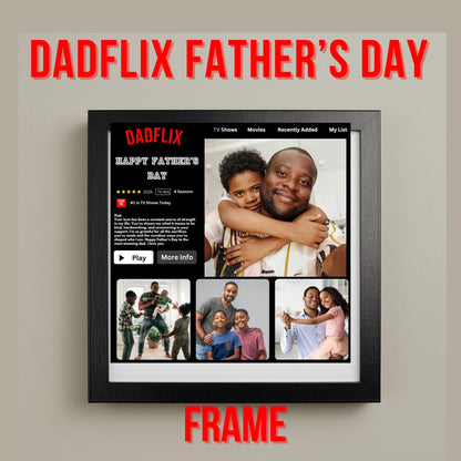 Father’s Day Template, Dadflix Photo Collage, Editable Father's Day Design, Fun Personalized Editable Gift for Him