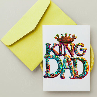 Father's Day Clipart, Dad Design, Multicolor Father's Day Graphics, King Dad PNG, Dad Design for T-shirt & Cards, Gift For Dad
