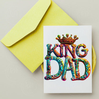 King Dad PNG Clipart: Father's Day T-Shirt & Mug Design (Digital Download)