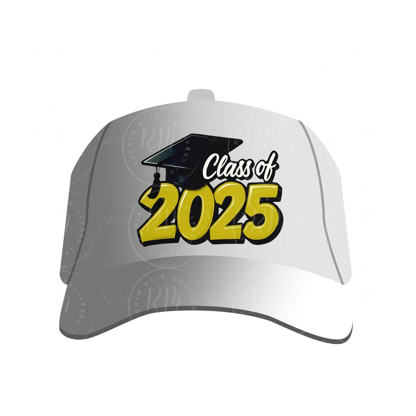 2025 Grad Clipart, Yellow Graduation Graphic, Class of 2025, Perfect Grad Gift, DIY Scrapbooking and Invitations, Graduation 2025