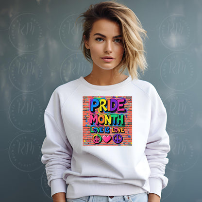 Gay Pride Clipart: Rainbow LGBTQ Love Is Love (Digital Download PNG Image)