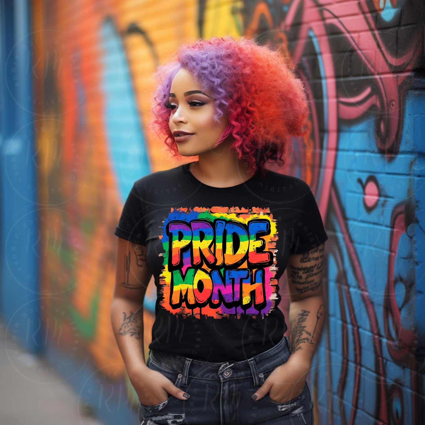 Gay Pride Graffiti Clipart: Rainbow LGBTQ Designs (Digital Download)