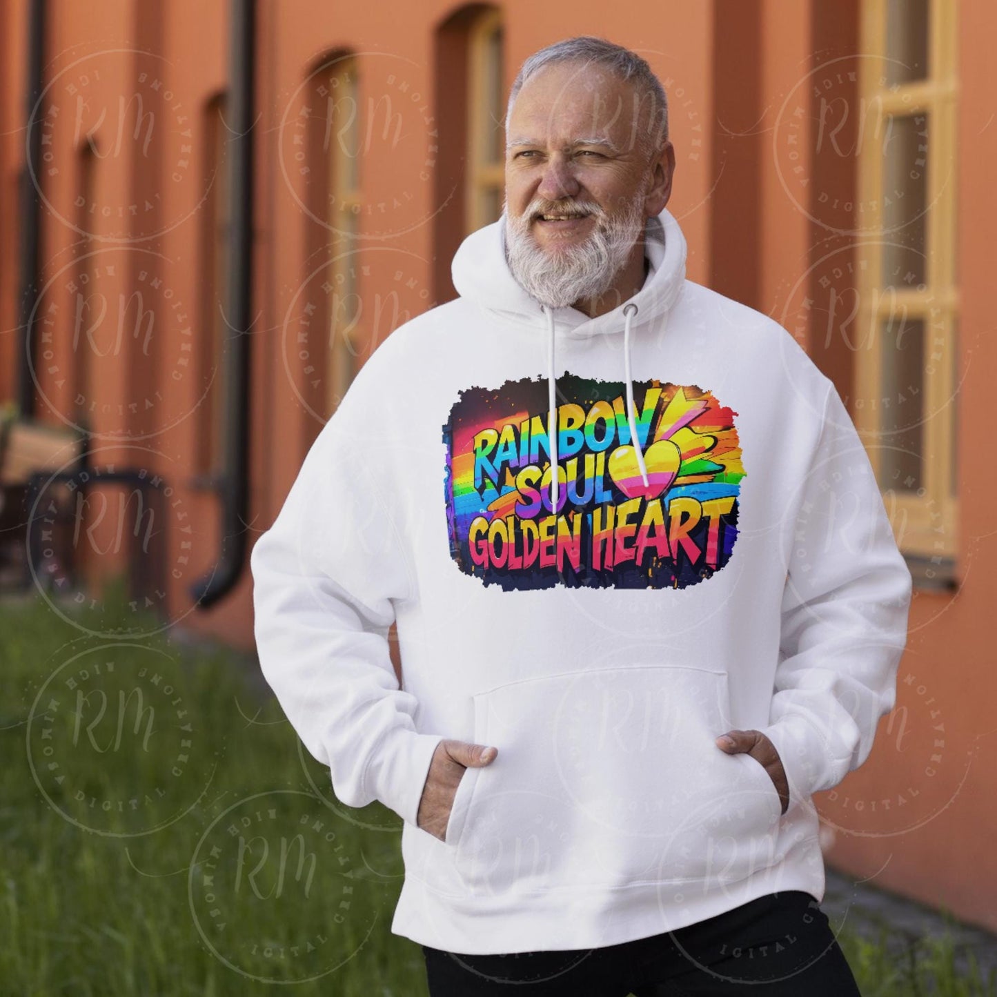 Rainbow Heart Gay Pride Clipart: LGBTQ Graphic Design (Digital Download PNG File)