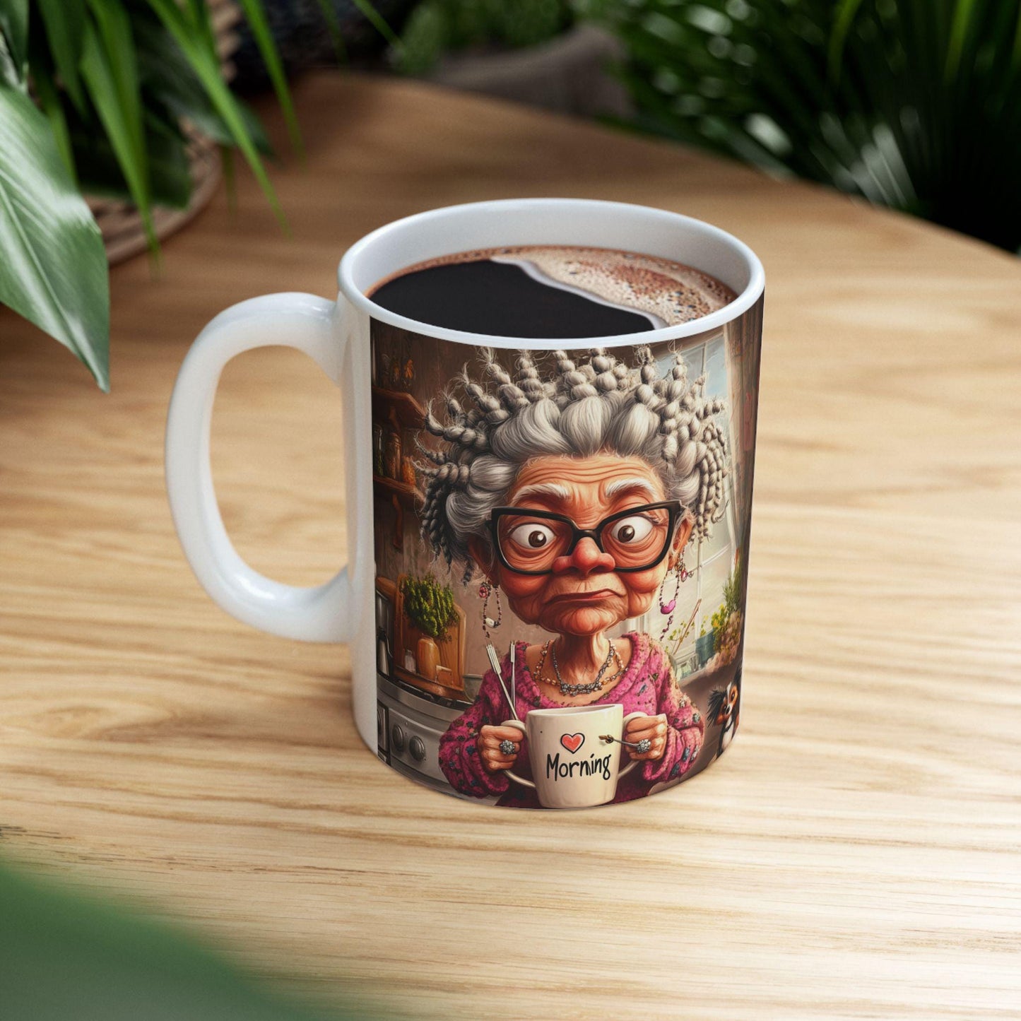Grandma Ceramic Mug: Whimsical Tea & Coffee Cup, Funny Grandparent Gift