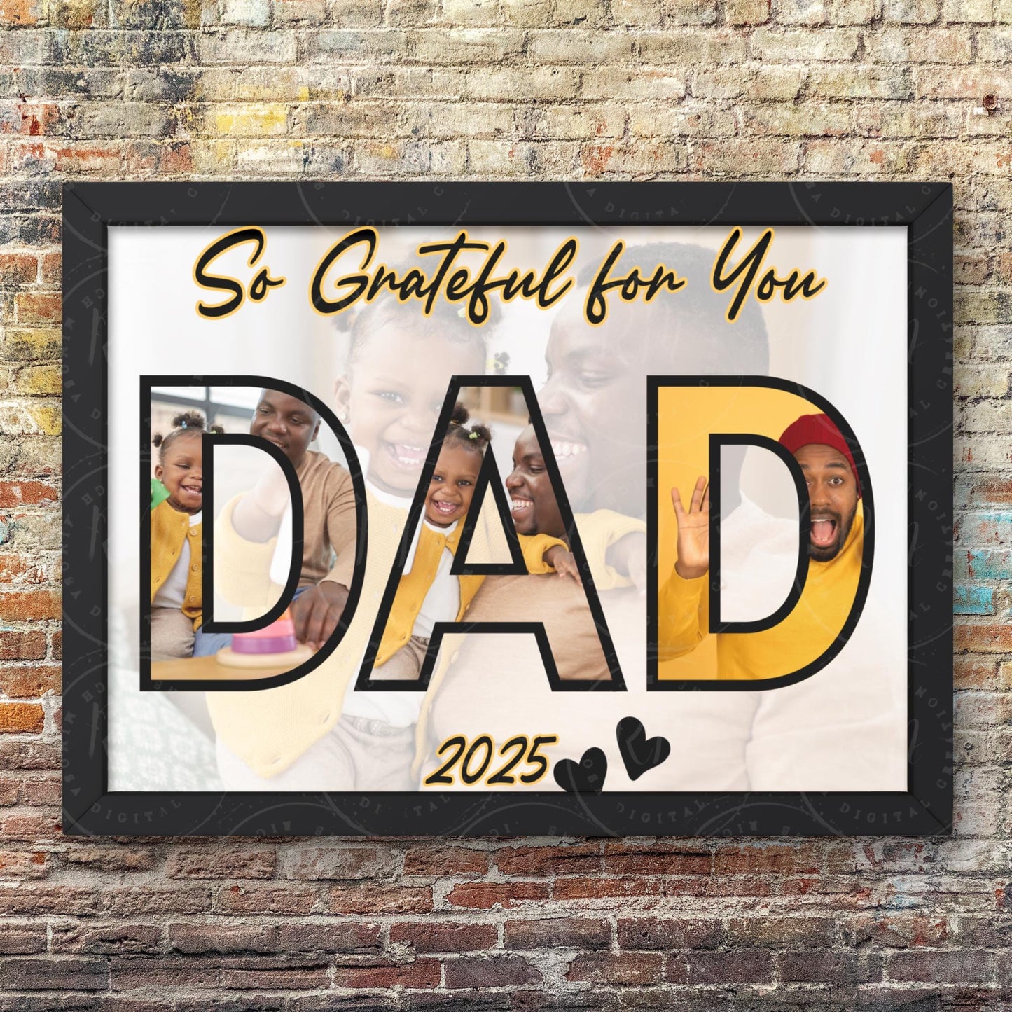 Father's Day Photo Collage Templates: Editable Dad Picture Frames (Canva Digital Download