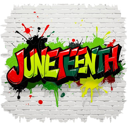 Juneteenth Graffiti Clipart: Black History Digital Design