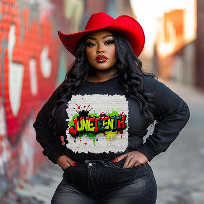 Juneteenth Graffiti Clipart: Black History Digital Design