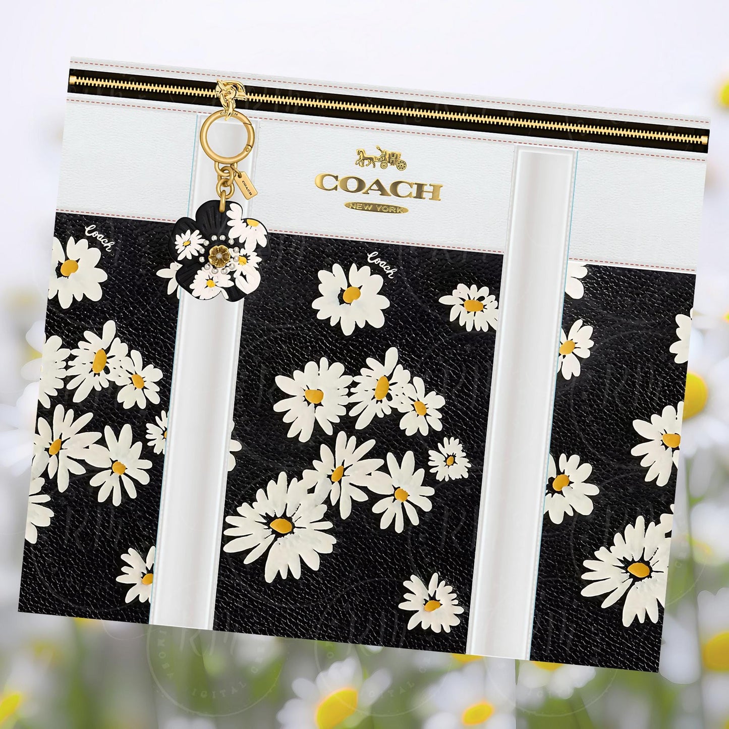 Purse Tumbler Template, Black & White Purse Tumbler Design, Editable Tumbler Template, Custom Digital Purse Template, Gift for Her