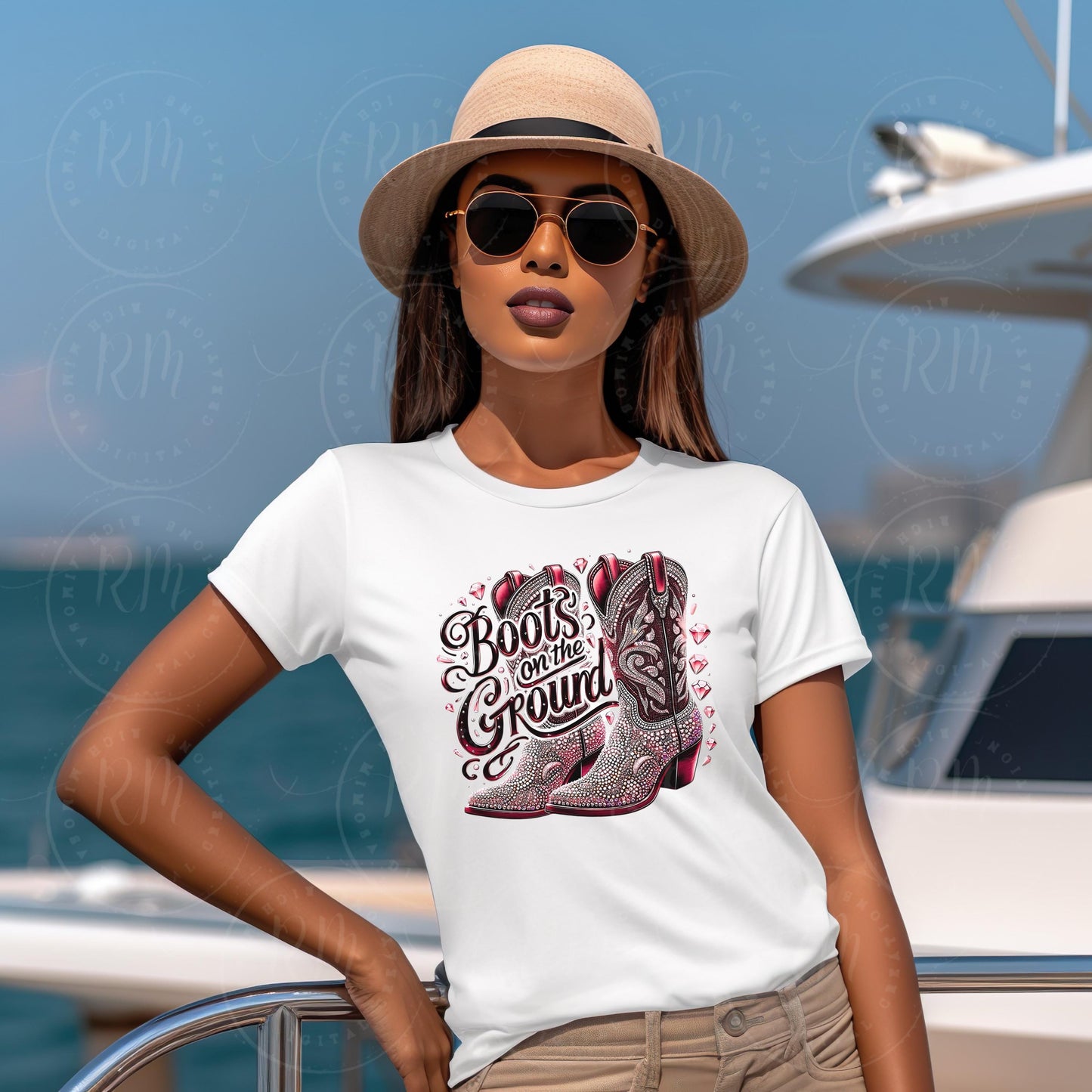 Wine Red Rhinestone Cowgirl Boots PNG: Western Graphic Design (Digital Download