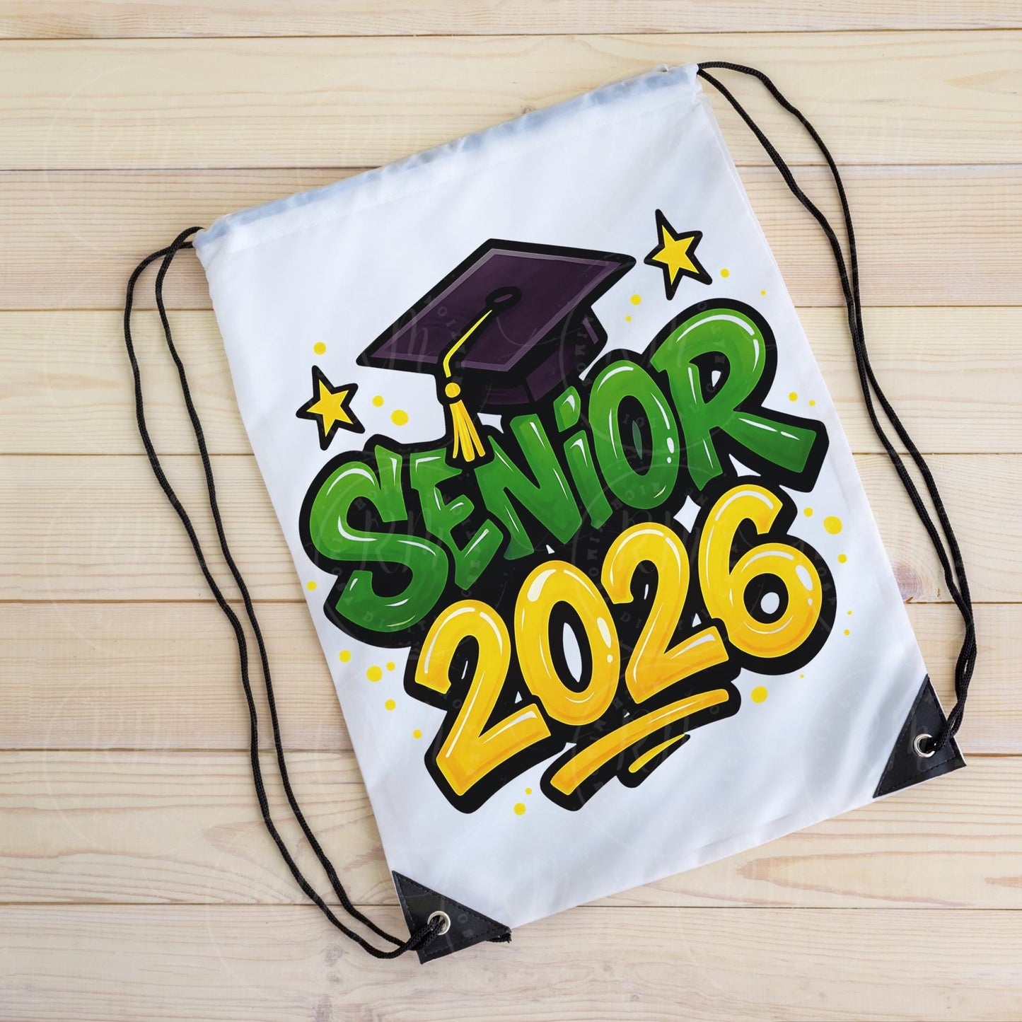 2026 Grad Clipart: Green & Yellow Graphics (Digital Download)