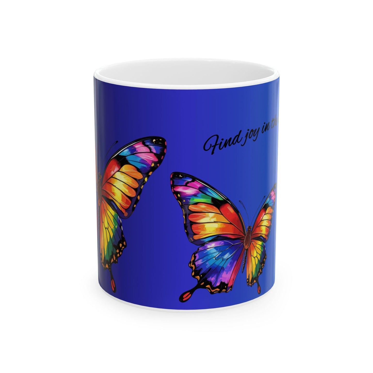 Butterfly Ceramic Coffee Mug: Joyful Colorful Drinkware
