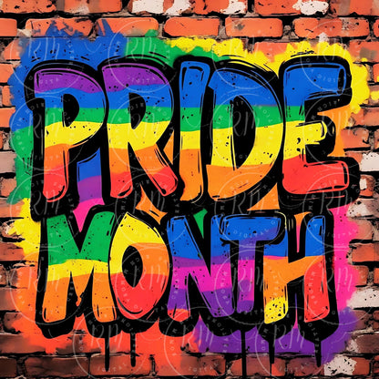 Gay Pride Graffiti Clipart: Rainbow LGBTQ Designs (Digital Download)