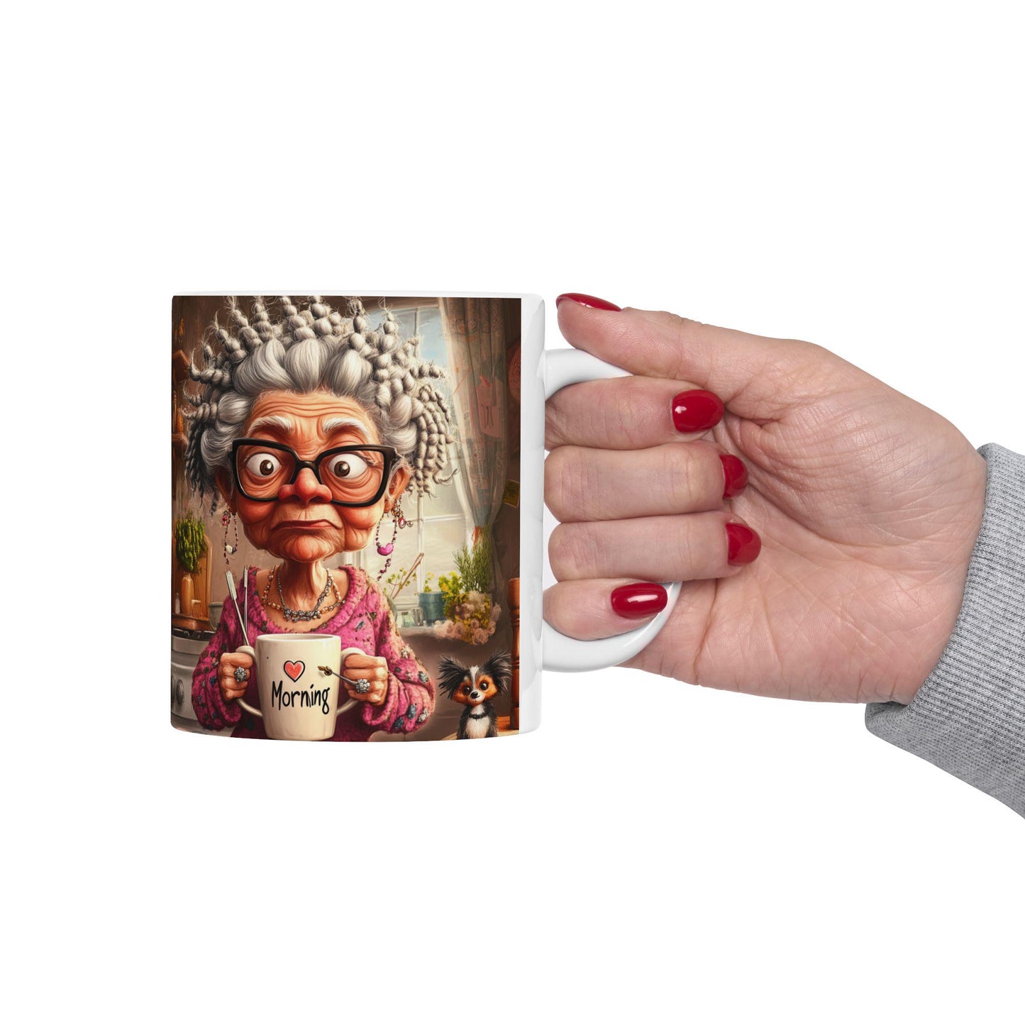 Grandma Ceramic Mug: Whimsical Tea & Coffee Cup, Funny Grandparent Gift