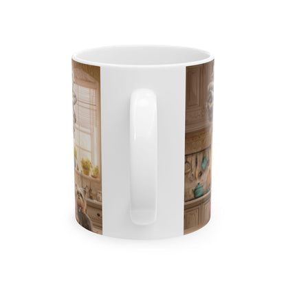 Whimsical Grandmother Ceramic Mug: Funny Dog Lover Gift