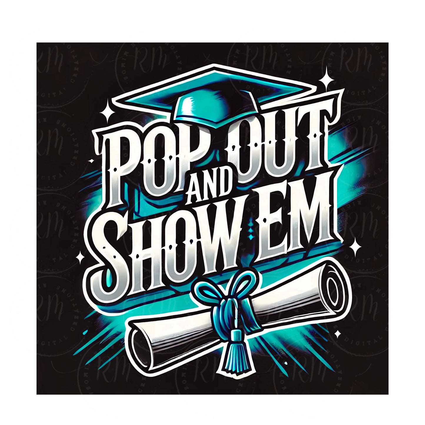 Class of 2025 Graduation PNG: Graffiti Style Cap & Diploma (Digital Download