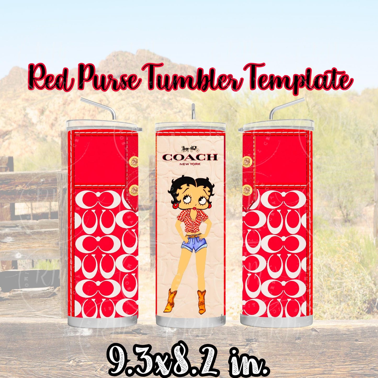 Purse Tumbler Template, Red Purse Tumbler Design, Editable Tumbler Template, Custom Digital Purse Template, Gift for Her