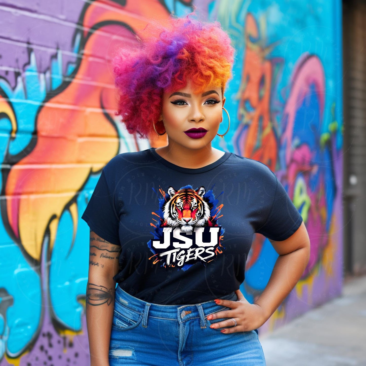 JSU Tigers Clipart PNG, Jackson State University, College Apparel, JSU Tigers, Thee I Love, Tiger Mascot Art for T-Shirts, Tumblers & Crafts