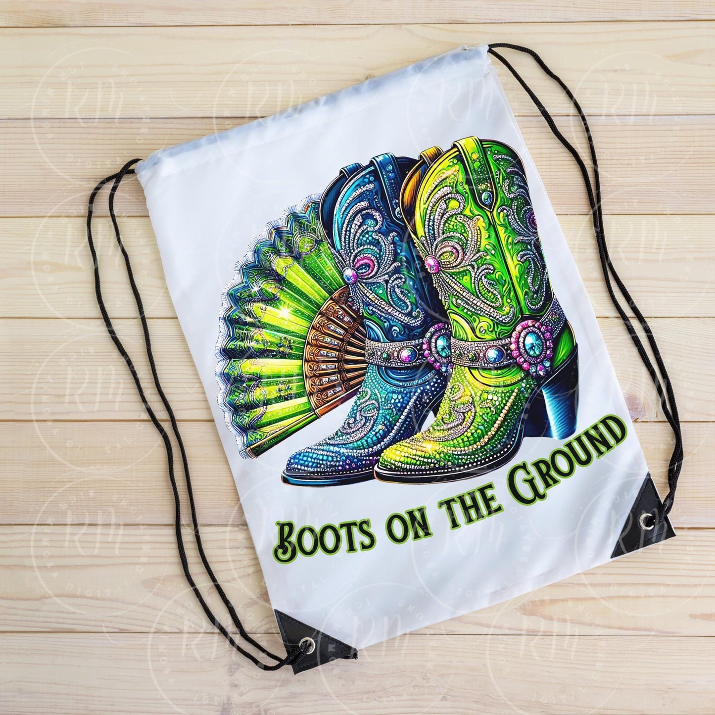 Cowgirl Boots & Clack Fan PNG: Western Graphic Art (Digital Download