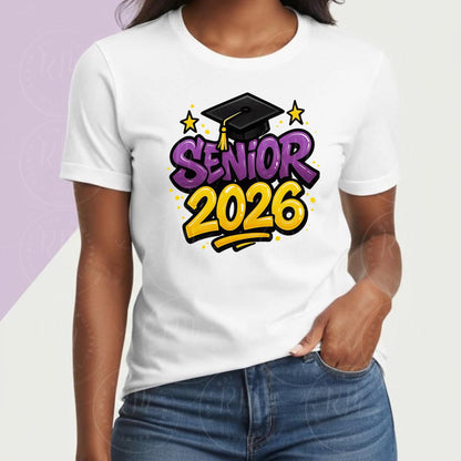 2026 Grad Clipart: Purple & Yellow Senior Design, Digital Download