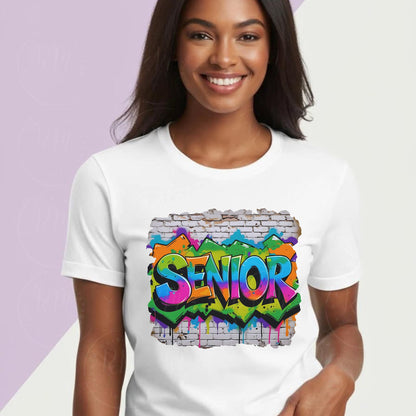 Senior Graffiti Clipart - Bold Spray Paint Digital Art - Graduation Decor- Senior Sublimation PNG, Senior, Class of 2026, 2026 Graduate