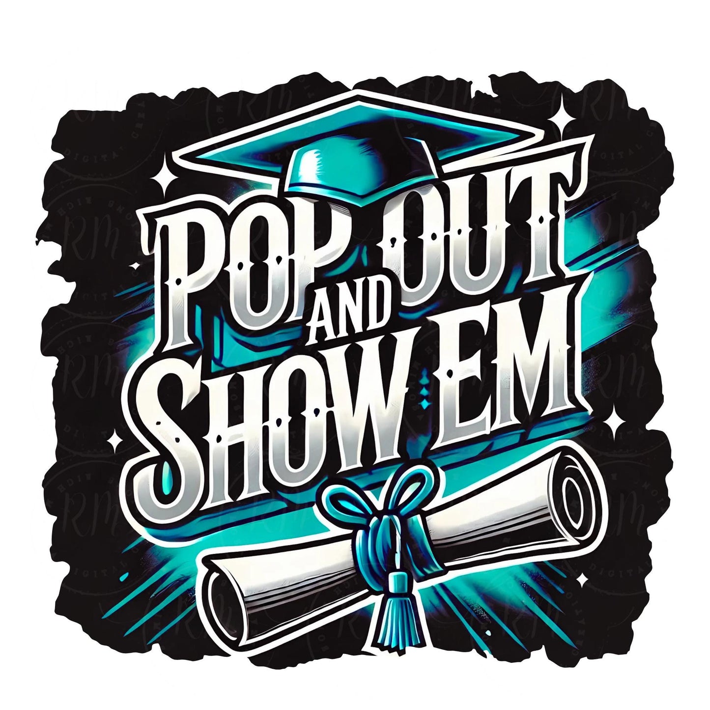 Class of 2025 Graduation PNG: Graffiti Style Cap & Diploma (Digital Download