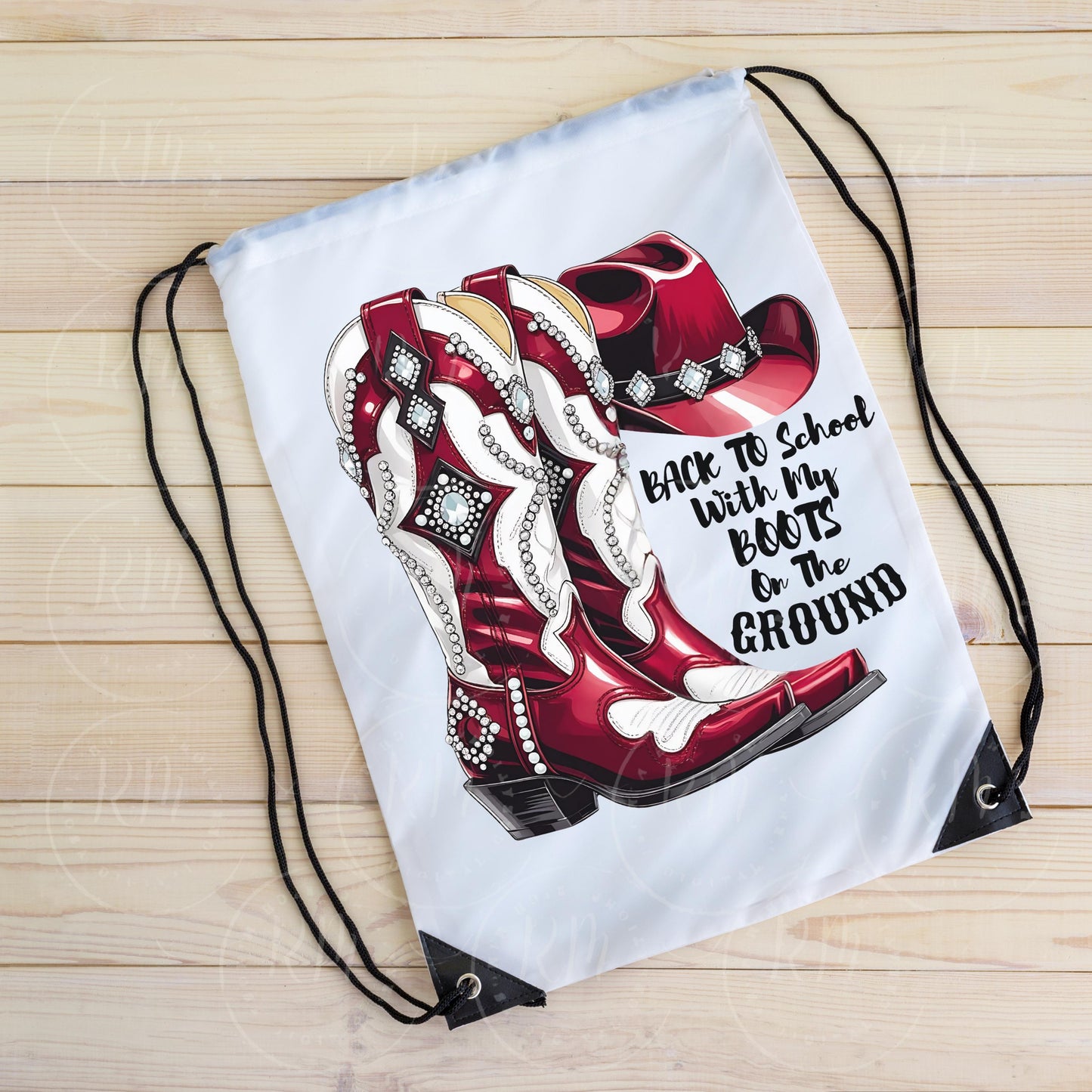 Boots on the Ground Clipart, Glam Back to School Cowgirl PNG – Maroon Boots Clipart, Western Sublimation, Rodeo Hat Graphic, Gift For Her