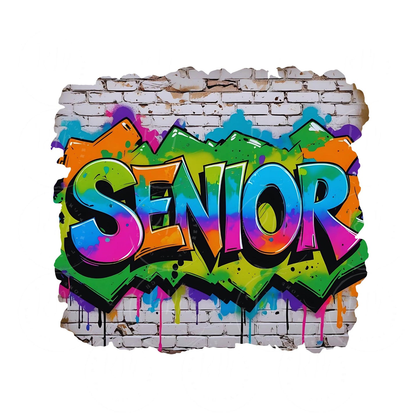 Senior Graffiti Clipart - Bold Spray Paint Digital Art - Graduation Decor- Senior Sublimation PNG, Senior, Class of 2026, 2026 Graduate