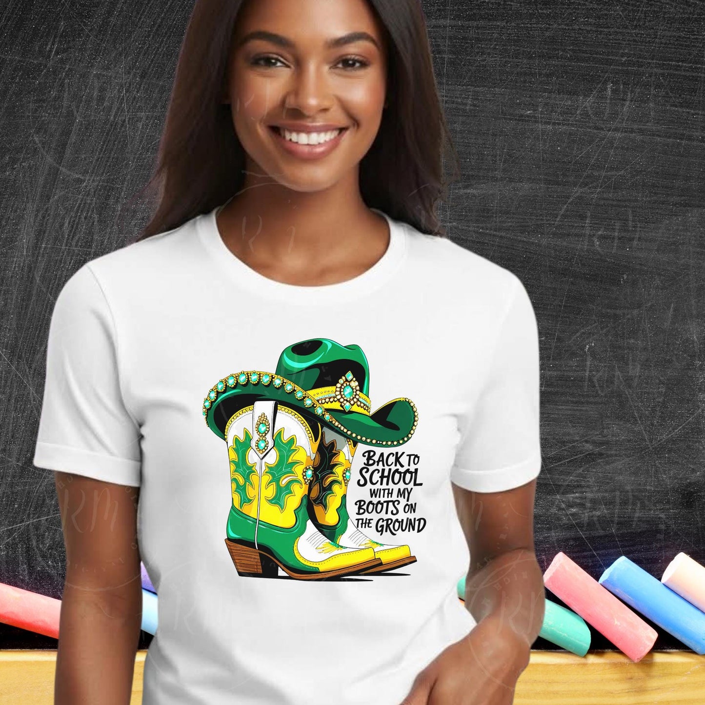 Cowgirl Boots & Hat PNG: Western Back To School Clipart (Digital Download