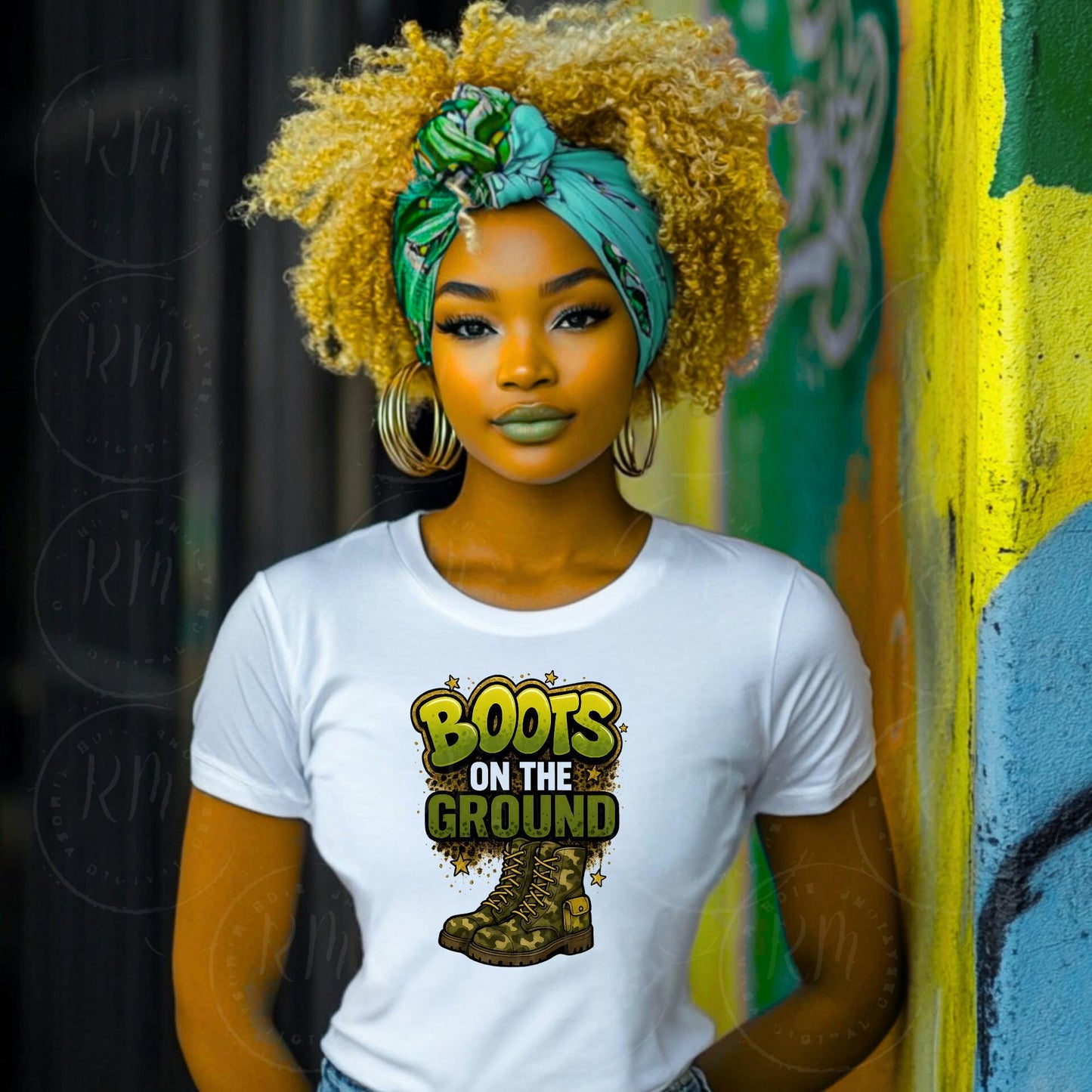 Boots On The Ground Viral Remix: Camo Combat Boots PNG (Digital Download