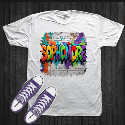 Sophomore Class Graffiti Design: High School Spirit PNG (Digital Download)