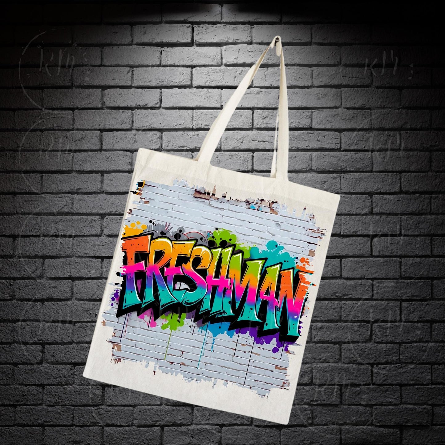 Freshman Class Graffiti Design: High School Spirit, Digital Art (PNG File
