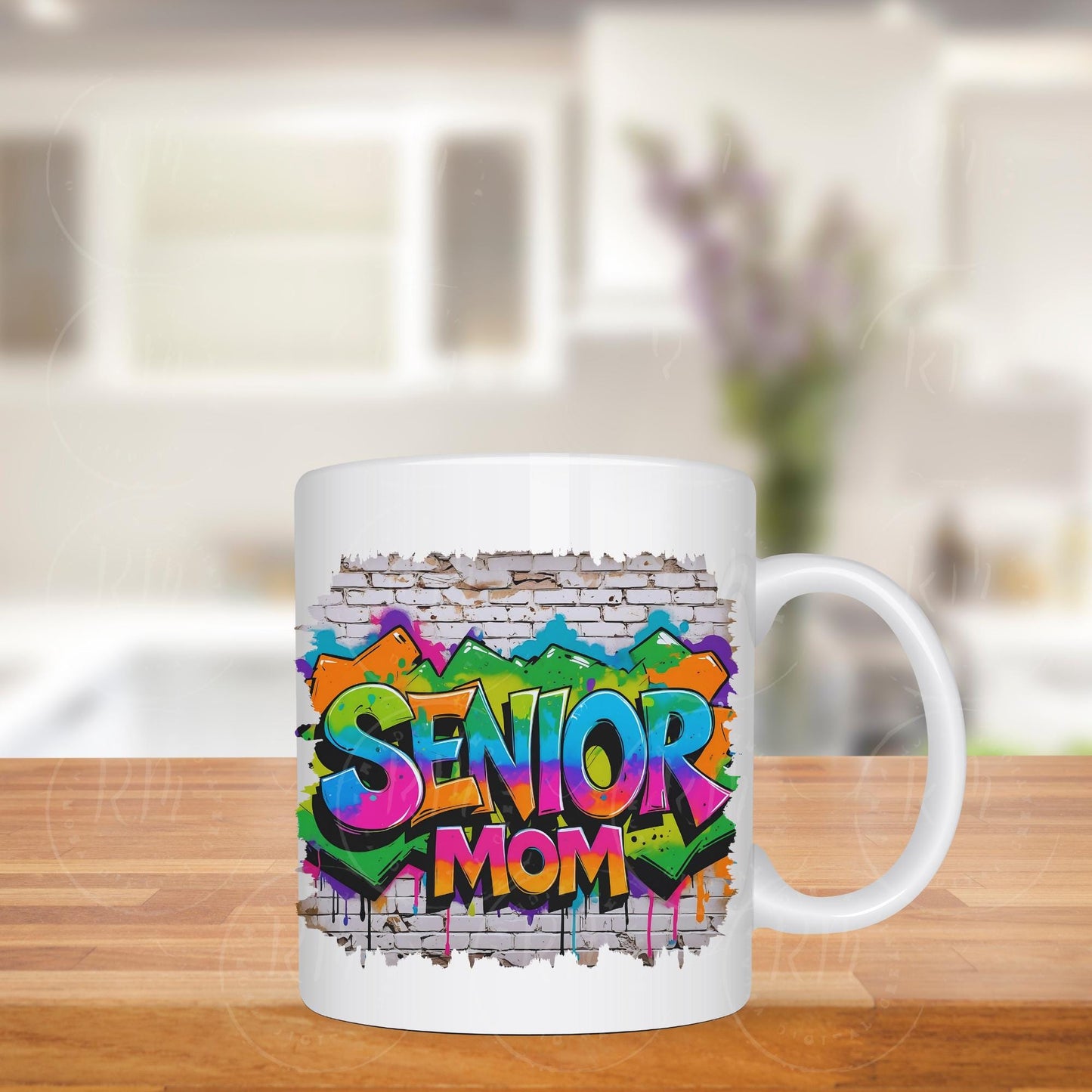 Senior Mom Graffiti Clipart: Urban Graduation PNG (Digital Download 3400x3400 px)
