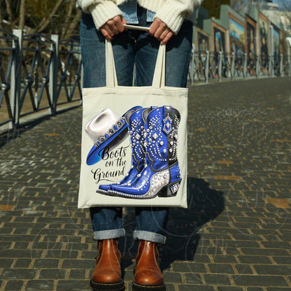 Rhinestone Cowgirl Boots PNG: Blue & Gray Western Clipart (Digital Download)