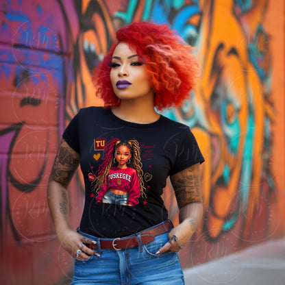 Tuskegee University Girl PNG Clipart: HBCU Crimson & Gold (Digital Download)