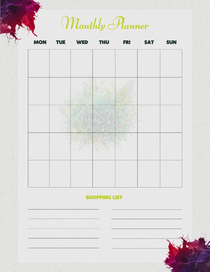 Meal Planner Journal, Food Diary, Meal Log, Monthly Meal Planner